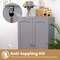 Costway 41" Farmhouse Kitchen Pantry Storage Cabinet withDoors Adjustable Shelves Gray/White